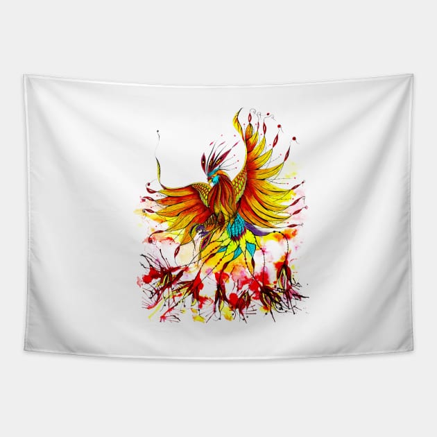 Phoenix Bird Tapestry by IsabelSalvador