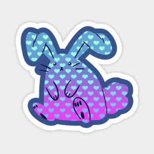 Heart Pattern Bunny Magnet