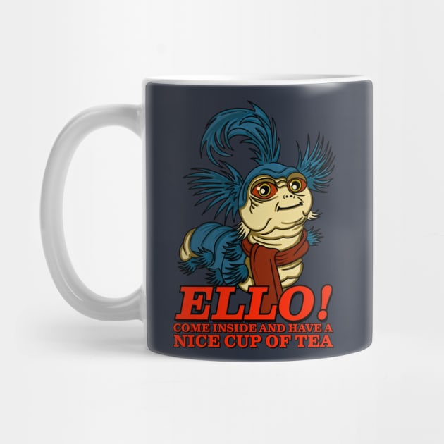 Ello Worm Come Inside and have a Nice Cup of Tea - Labyrinth - Mug