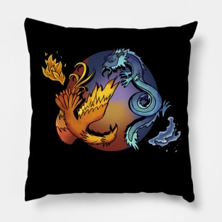 Phoenix and Dragon Pillow