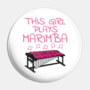 This Girl Plays Marimba, Female Marimbist, Percussionist Musician Pin