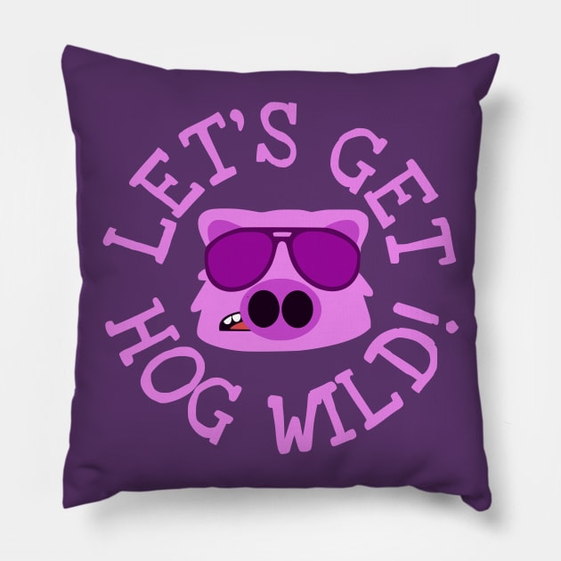 Get Hog Wild Pillow by flimflamsam