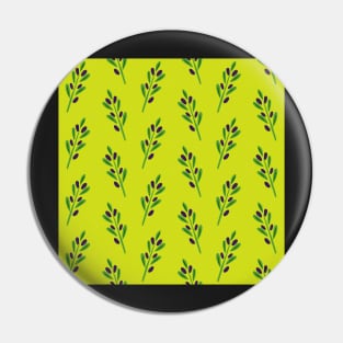 Lovely Olives - Olive branch repeat in green Pin