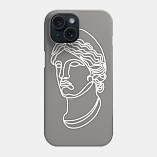 Greek Face in single line style Phone Case