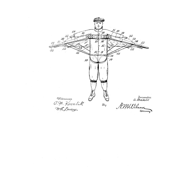 Parachute Vintage Patent Drawing by TheYoungDesigns