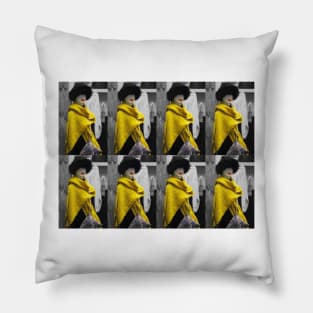 Mannequin in Yellow - Collage Pillow