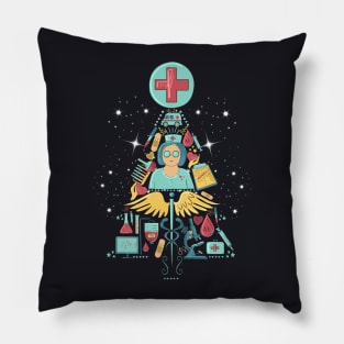 Nurse Christmas Tree Design Pillow