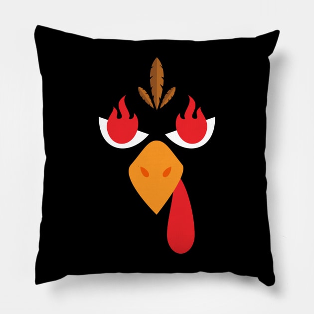 Turkey Face angry thanksgiving fall season cute matching friend costume inspiration Pillow by greatnessprint