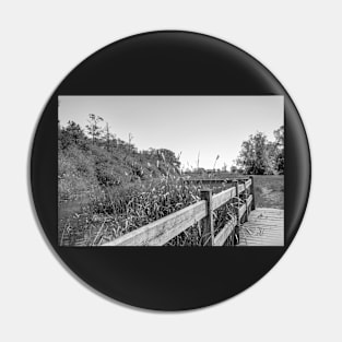 Wooden bridge alongside the River Ant, Norfolk Pin