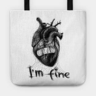 I'm Fine. Scribble Art. Tote