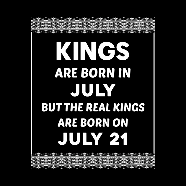 Birthday King White July 21 21st by blakelan128