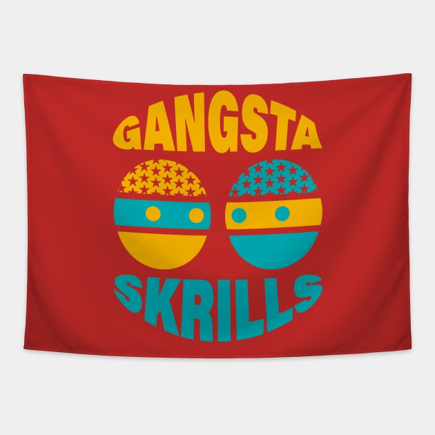 KITE Yellow & Blue Gangsta Skrills Printed Tapestry by kitebrand