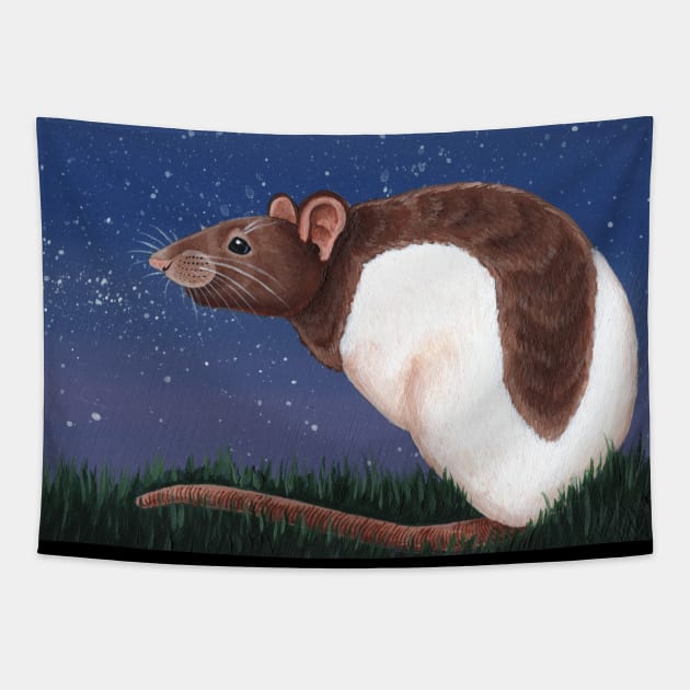 Agouti Hooded Rat Tapestry by WolfySilver