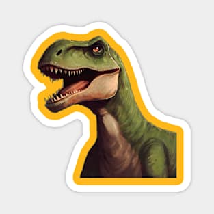 Angry green dino Magnet