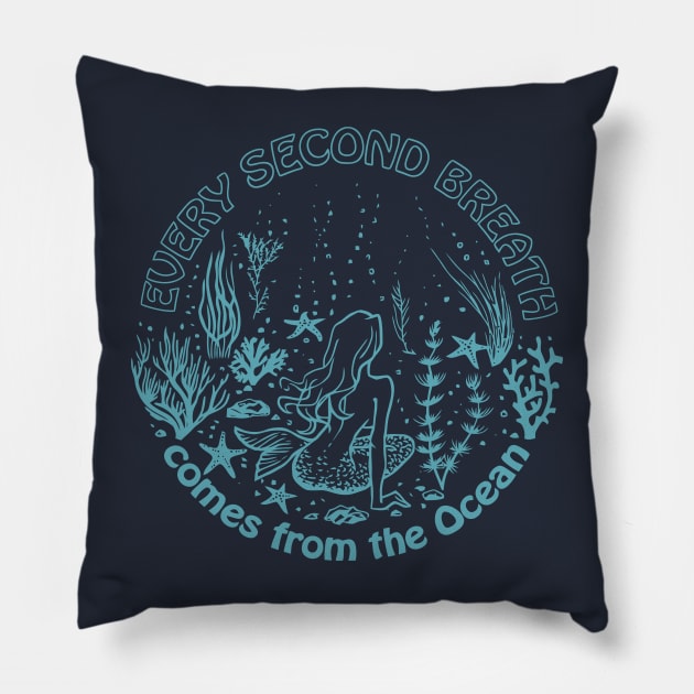 Whispers of the Sea: Mermaid Charms Pillow by TheMythicalCreatures