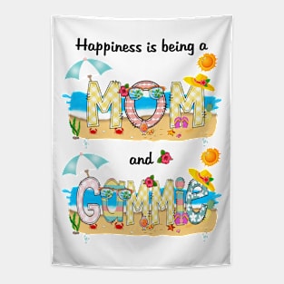 Happiness Is Being A Mom And Gammie Summer Beach Happy Mother's Day Tapestry