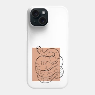 Rattlesnake with Peach Color Block Phone Case