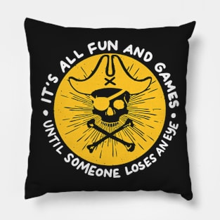 All Fun and Games Pirates Online Gaming Gift Pillow