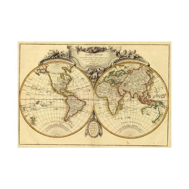 Old Fashioned World Map (1782) by Bravuramedia