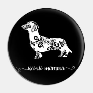 Weenie Mama Flower Pattern Pin