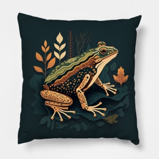 Natural Frog Design Pillow