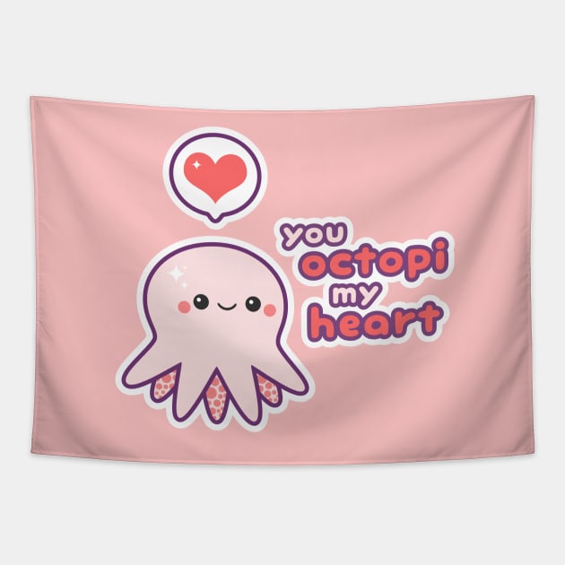 Love Octopus Tapestry by sugarhai