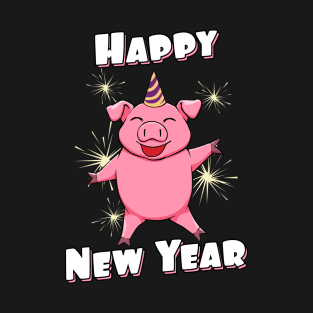 Happy New Year Eve Lucky Pig Cute Piggy T-Shirt
