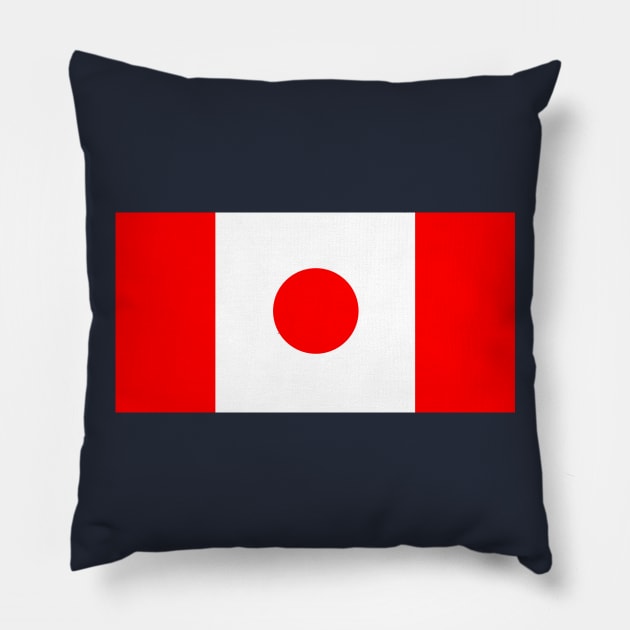 Canada - Japan Flag Mashup Pillow by phneep