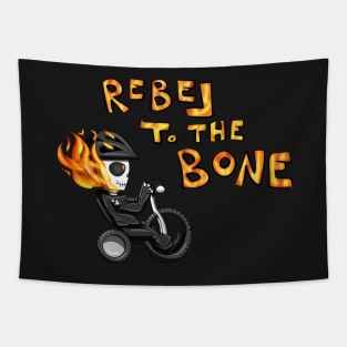 Rebel to the bone - Chibi Ghost Rider Tapestry