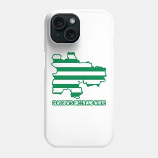 GLASGOW CITY CELTIC FOOTBALL CLUB WHITE AND GREEN MAP Phone Case