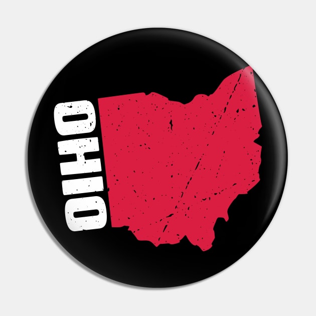 American Ohio Map Pride Design Gift Pin by Terrybogard97