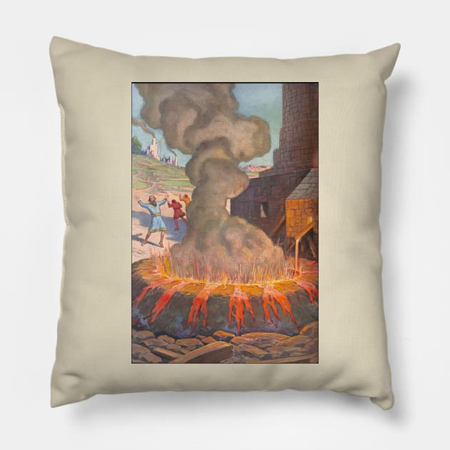 Legend of King Hiram Casting the Molten Sea Pillow by Star Scrunch