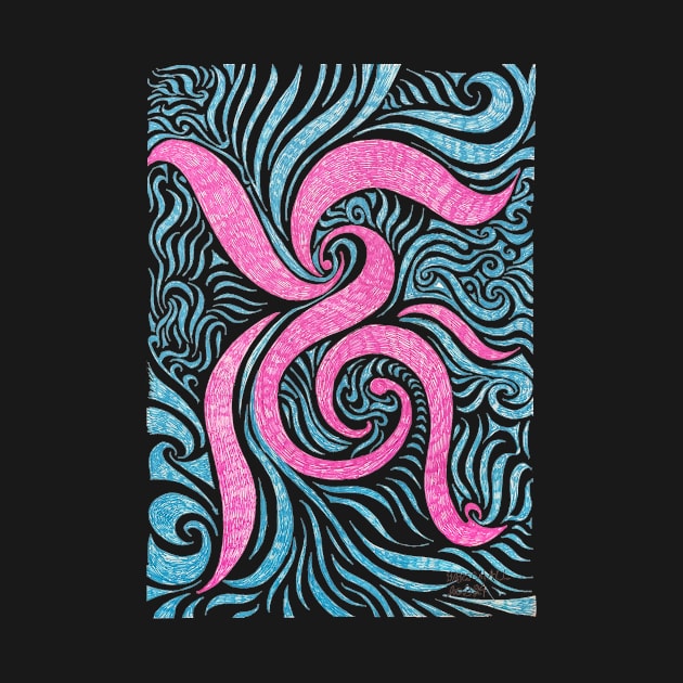 Psychedelic monogram by Barschall