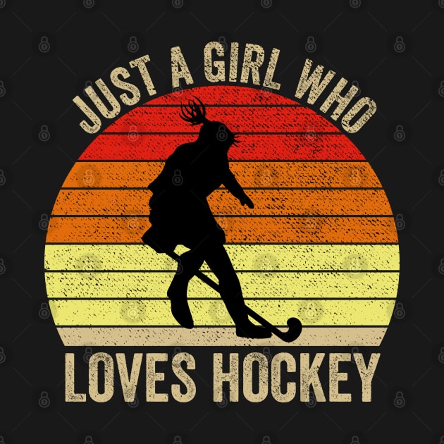 Just A Girl Who Loves Hockey Ice Hockey by DragonTees