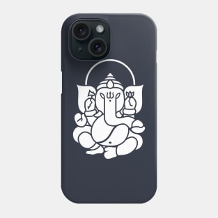 Ganesh Ganesa Ganapati Elephant 3 (white) Phone Case