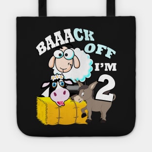 Birthday for Two Year Old, Farm Birthday Party Theme, 2 Baaack Off I’m 2 Farm Themed Birthday Gift Tote