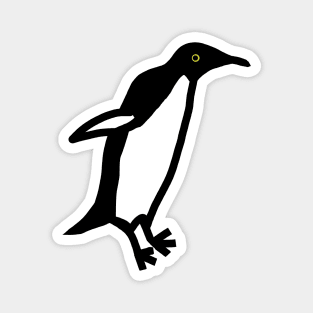 Cute Jumping Penguin Doodle Animals Magnet