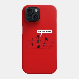 Funny Music Notes Staff Original Musician Clever Cartoon Gift For Musicians And Music Teacher Phone Case