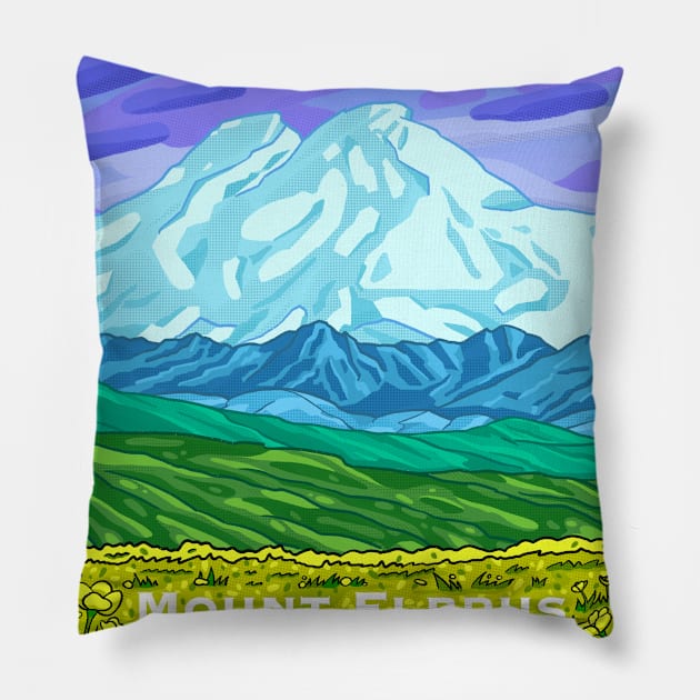 Mount Elbrus Pillow by Senko