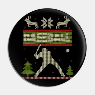 Baseball Christmas Softball Player Pin