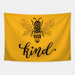 Bee Kind Be Kind Bee Graphic Love Hearts Kindness Tapestry