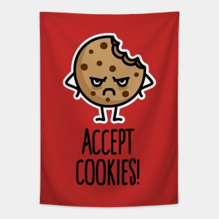 Accept cookies nerd funny programmer cookie gift Tapestry