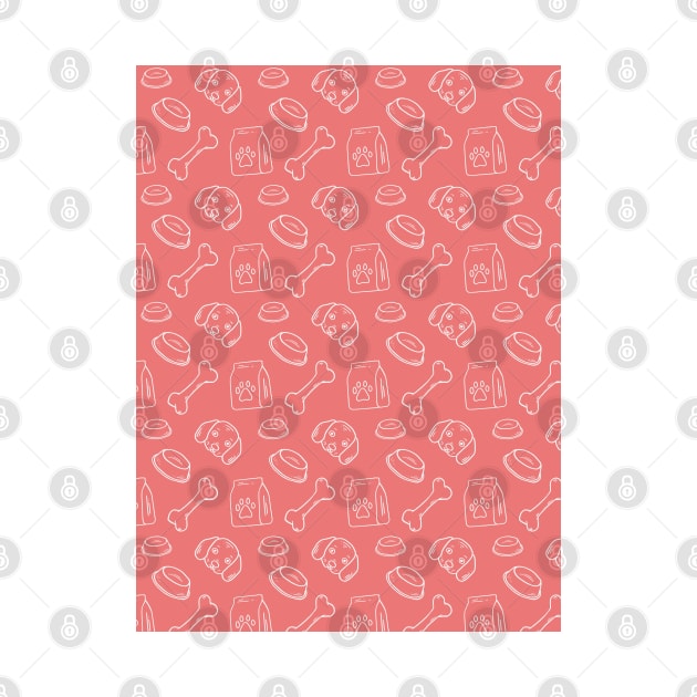 Cute Dog Pattern - pink by Sweet Sugar