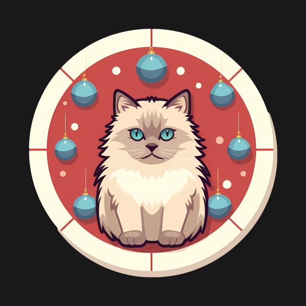 Ragdoll Cat Xmas  Ornament, Love Cats by dukito