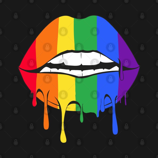 LGBT pride rainbow sexy lips by Live Together