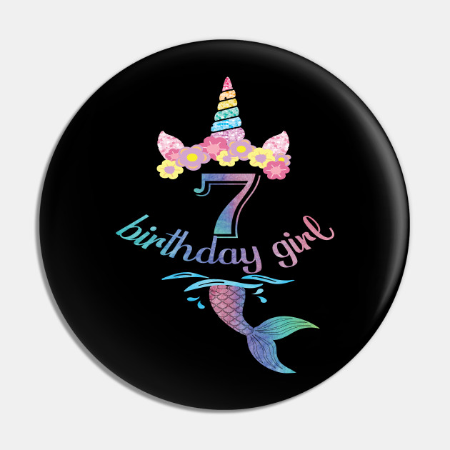 7th Birthday Girl Boy T Shirt 7 Years Old Party Gift 7th Birthday Gift Ideas Pin Teepublic
