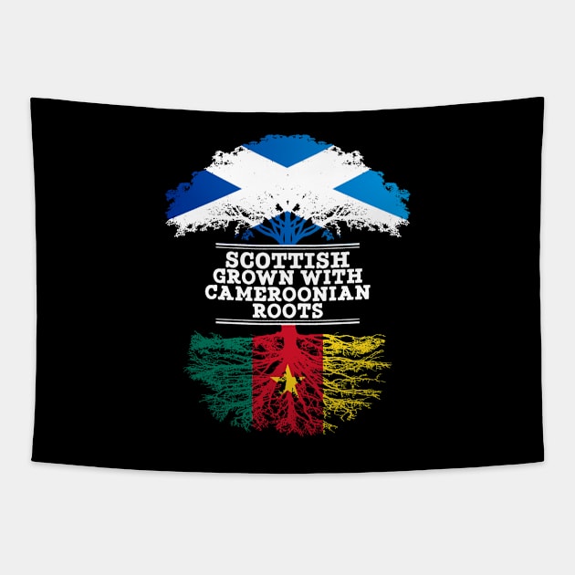 Scottish Grown With Cameroonian Roots - Gift for Cameroonian With Roots From Cameroon Tapestry by Country Flags