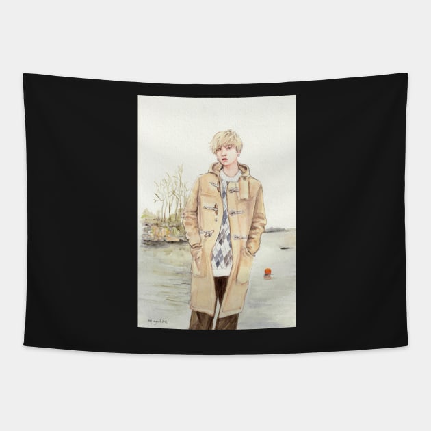 Yoongi Helsinki Tapestry by emopod