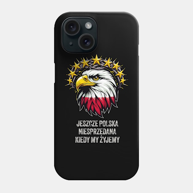 Patriotic Polish Pride Eagle Crown of Stars Artwork Phone Case by KontrAwersPL