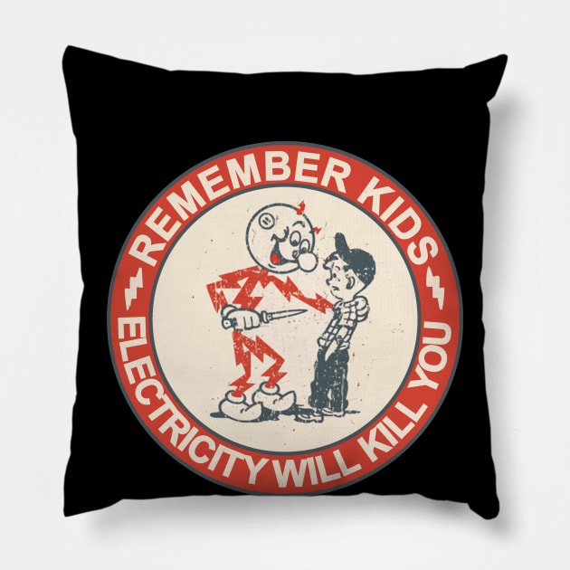 REMEMBER KIDS ELECTRICITY (2) Pillow by framehead